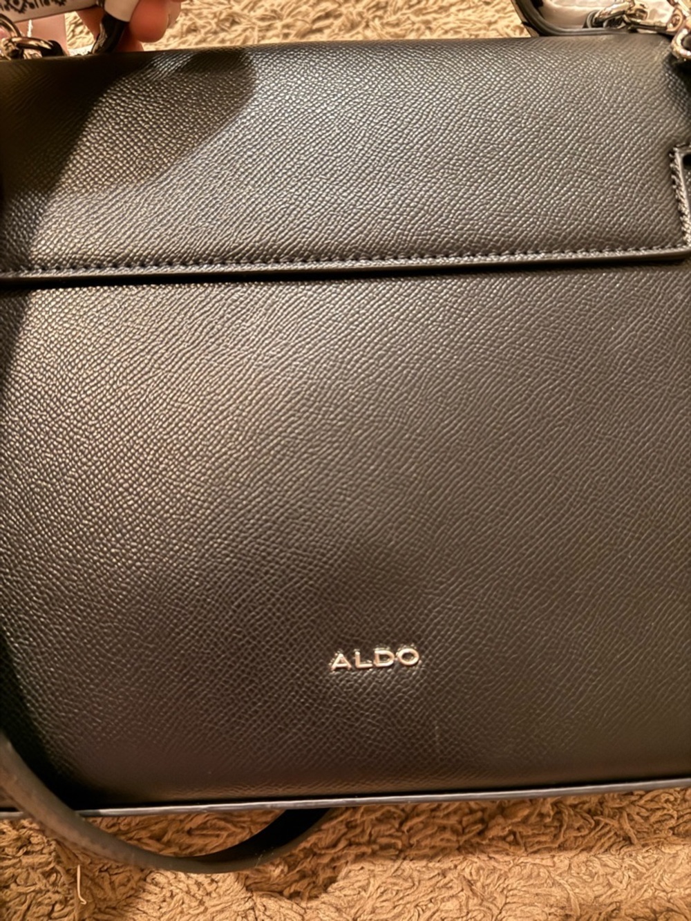 Aldo Black Structured Top-Handle Women's Bag - Picture 7 of 11